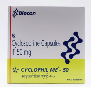 CYCLOPHIL ME 50MG 5S  CAP (CYCLOSPORINE)